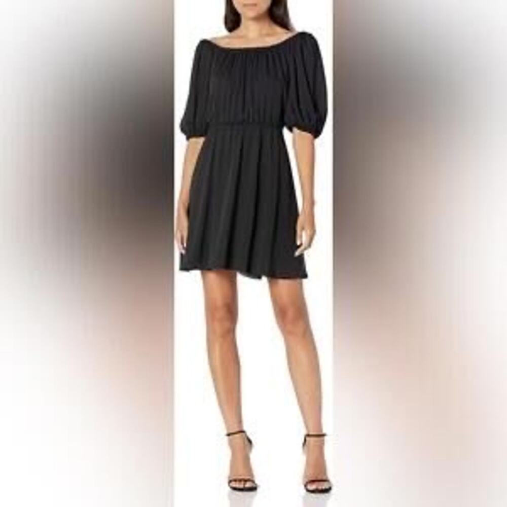Amanda Uprichard Dress XS Black Off The Shoulders Cocktail Romantic Date Night